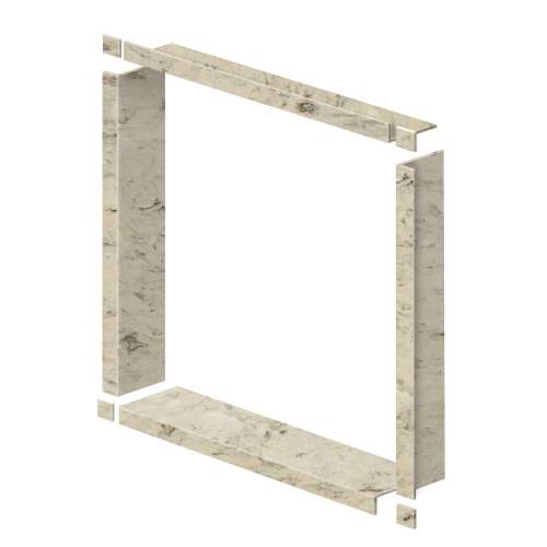 SMWTBK487-49 48-in x 2-in x 48-in Window Trim Kit, Creme