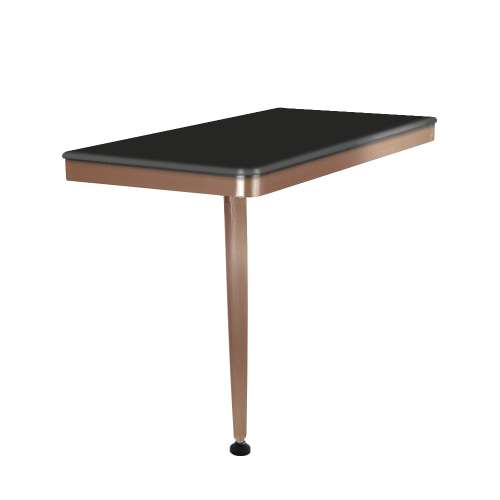 SMSSSL2412L-CB09 Savannah 24-in x 12-in x 19-in Left-Hand Shower Seat With Champagne Bronze Frame and Leg, Black