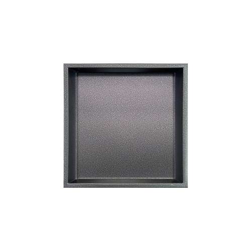 SMSTH1414-AS 14-in x 4-in x 14-in Recessed Stainless Steel Horizontal Shower Storage Pod, Antique Silver