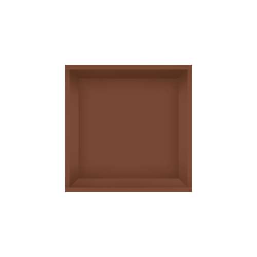 SMSTH1414-CO 14-in x 4-in x 14-in Recessed Stainless Steel Horizontal Shower Storage Pod, Coffee