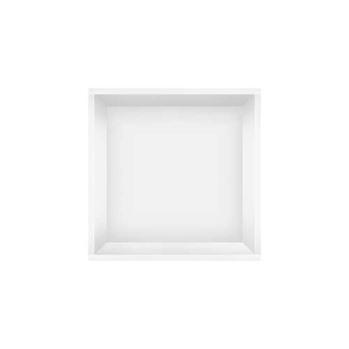 SMSTH1414-WH 14-in x 4-in x 14-in Recessed Stainless Steel Horizontal Shower Storage Pod, White