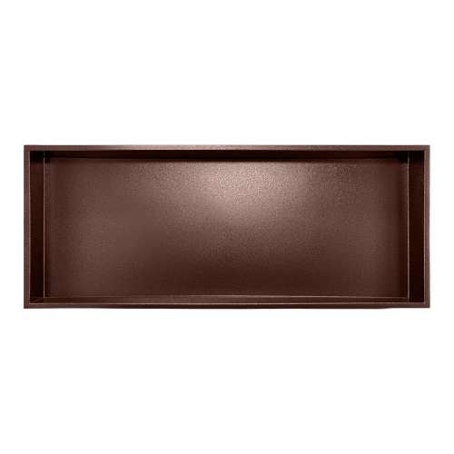 SMSTH3414-CM 34-in x 4-in x 14-in Recessed Stainless Steel Horizontal Shower Storage Pod, Copper Metallic