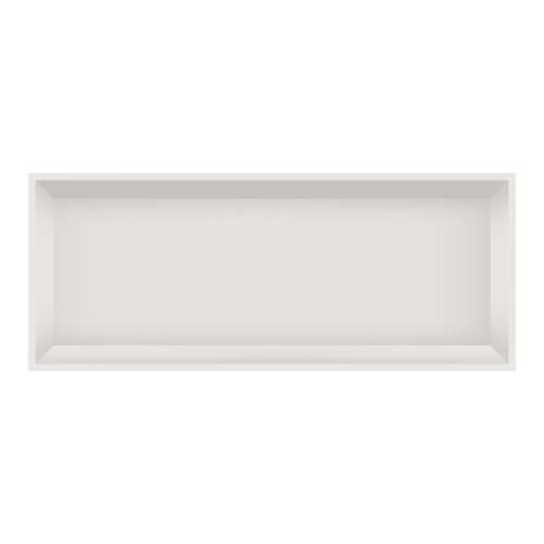 SMSTH3414-GR 34-in x 4-in x 14-in Recessed Stainless Steel Horizontal Shower Storage Pod, Grey