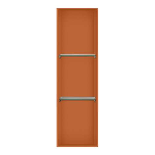 SMSTV4614-VC 14-in x 4-in x 46-in Recessed Stainless Steel Vertical Shower Storage Pod With Two Shelves, Venetian Copper