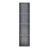 SMSTV5714-AS 14-in x 4-in x 57-in Recessed Stainless Steel Vertical Shower Storage Pod With Three Shelves, Antique Silver