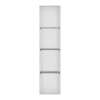 SMSTV5714-GR 14-in x 4-in x 57-in Recessed Stainless Steel Vertical Shower Storage Pod With Three Shelves, Grey
