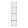 SMSTV5714-WH 14-in x 4-in x 57-in Recessed Stainless Steel Vertical Shower Storage Pod With Three Shelves, White