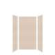 SMMWK363672-28V Monterey 36-in x 36-in x 72-in Glue to Wall 3-Piece Shower Wall Kit, Butternut (Velvet Smooth Finish)