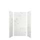 SMMWK363672-47V Monterey 36-in x 36-in x 72-in Glue to Wall 3-Piece Shower Wall Kit, Carrara (Velvet Smooth Finish)