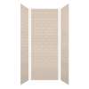 SMMW4K363696-28 Monterey 36-in x 36-in x 96-in Glue To Wall 3-Piece 4mm Shower Wall Kit, Butternut (4-in x 8-in Subway Tile Pattern)
