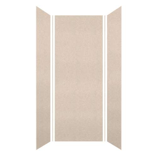 SMMW4K363696-28V Monterey 36-in x 36-in x 96-in Glue To Wall 3-Piece 4mm Shower Wall Kit, Butternut (Velvet Smooth Finish)