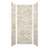 SMMW4K363696-49V Monterey 36-in x 36-in x 96-in Glue To Wall 3-Piece 4mm Shower Wall Kit, Creme (Velvet Smooth Finish)