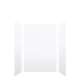 SMMWK483672-21V Monterey 48-in x 36-in x 72-in Glue To Wall 3-Piece Shower Wall Kit, White (Velvet Smooth Finish)