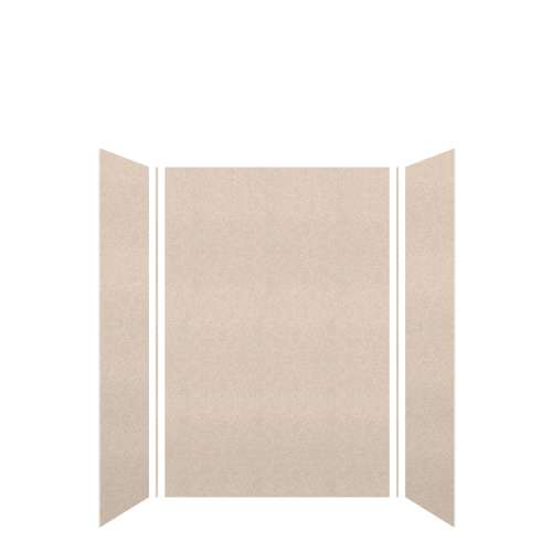 SMMWK483672-28V Monterey 48-in x 36-in x 72-in Glue To Wall 3-Piece Shower Wall Kit, Butternut (Velvet Smooth Finish)