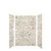 SMMWK483672-49V Monterey 48-in x 36-in x 72-in Glue To Wall 3-Piece Shower Wall Kit, Creme (Velvet Smooth Finish)