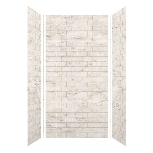 SMMW4K483696-48 Monterey 48-in x 36-in x 96-in Glue To Wall 3-Piece 4mm Shower Wall Kit, Butterscotch (4-in x 8-in Subway Tile Pattern)