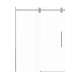 SMTPBT608010C-BS-BKD Teutonic Plus 59-in x 80-in Barn Shower Door With 3/8-in Clear Glass And Barrington Knurled Double-Sided Handles, Brushed Stainless