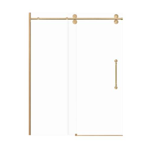 SMTPBT608010C-CB-ND Teutonic Plus 59-in x 80-in Barn Shower Door With 3/8-in Clear Glass And Nicholson Double-Sided Handles, Champagne Bronze