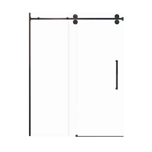 SMTPBT608010C-MB-RD Teutonic Plus 59-in x 80-in Barn Shower Door With 3/8-in Clear Glass And Royston Double-Sided Handles, Matte Black