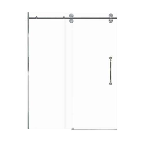 SMTPBT608010L-PC-ND Teutonic Plus 59-in x 80-in Barn Shower Door With 3/8-in Low Iron Glass And Nicholson Double-Sided Handles, Polished Chrome