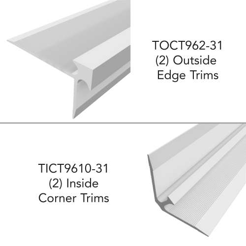 SMTTK964-01 Trinity 4-Piece Aluminum Trim Kit, White