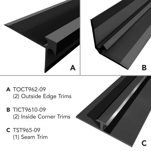 SMTTK965-09 Trinity 5-Piece Aluminum Trim Kit, Black
