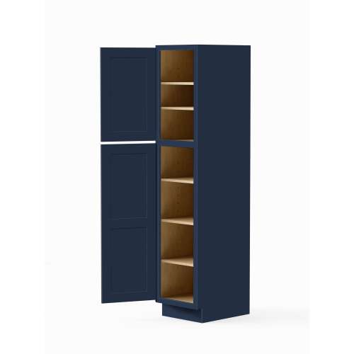 SMU188424L-ASM-FR01-NB Framington 18-in x 24-in x 84-in Assembled Remington Two Door Tall Utility Cabinet With Left-Hand Opening Door, Navy Blue