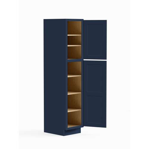 SMU189024R-ASM-FR01-NB Framington 18-in x 24-in x 90-in Assembled Remington Two Door Tall Utility Cabinet With Right-Hand Opening Door, Navy Blue