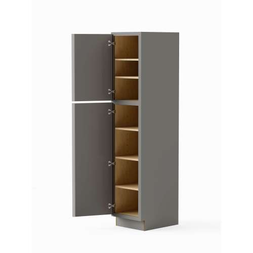 SMU189024-RTA-FR02-LG Framington 18-in x 24-in x 90-in Ready To Assemble Latitude Two Door Tall Utility Cabinet, Light Grey