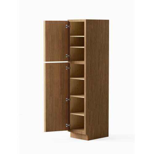 SMU189024-RTA-FR02-TW Framington 18-in x 24-in x 90-in Ready To Assemble Latitude Two Door Tall Utility Cabinet, Tan Wood