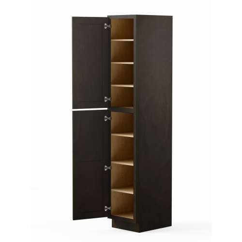 SMU189624L-ASM-FR01-SG Framington 18-in x 24-in x 96-in Assembled Remington Two Door Tall Utility Cabinet With Left-Hand Opening Door, Smokey Grey