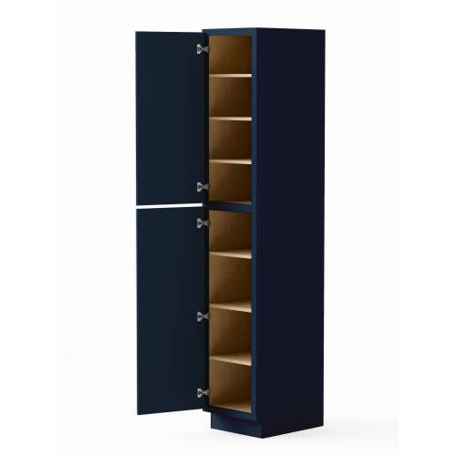 SMU189624-RTA-FR02-NB Framington 18-in x 24-in x 96-in Ready To Assemble Latitude Two Door Tall Utility Cabinet, Navy Blue