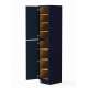 SMU189624L-ASM-FR02-NB Framington 18-in x 24-in x 96-in Assembled Latitude Two Door Tall Utility Cabinet With Left-Hand Opening Door, Navy Blue