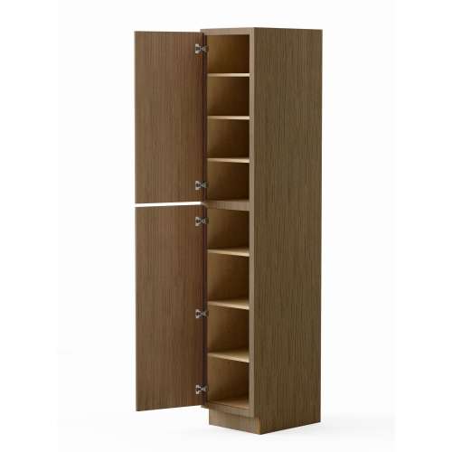 SMU189624L-ASM-FR02-TW Framington 18-in x 24-in x 96-in Assembled Latitude Two Door Tall Utility Cabinet With Left-Hand Opening Door, Tan Wood