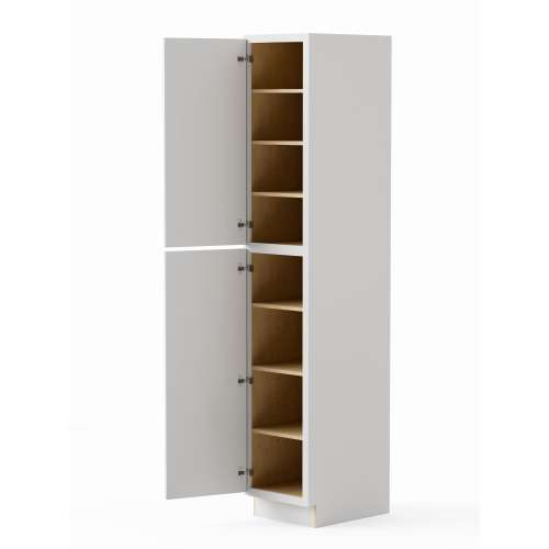 SMU189624L-ASM-FR02-WH Framington 18-in x 24-in x 96-in Assembled Latitude Two Door Tall Utility Cabinet With Left-Hand Opening Door, White