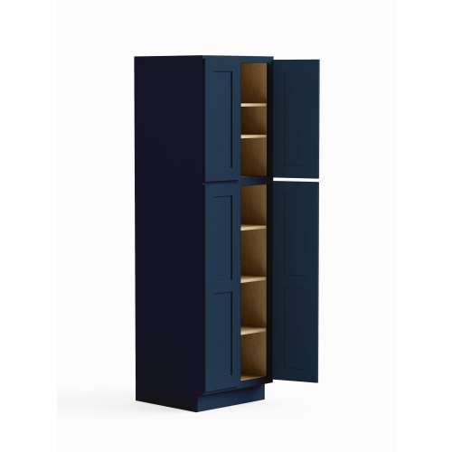 SMU249024-ASM-FR01-NB Framington 24-in x 24-in x 90-in Assembled Remington Four Door Tall Utility Cabinet, Navy Blue