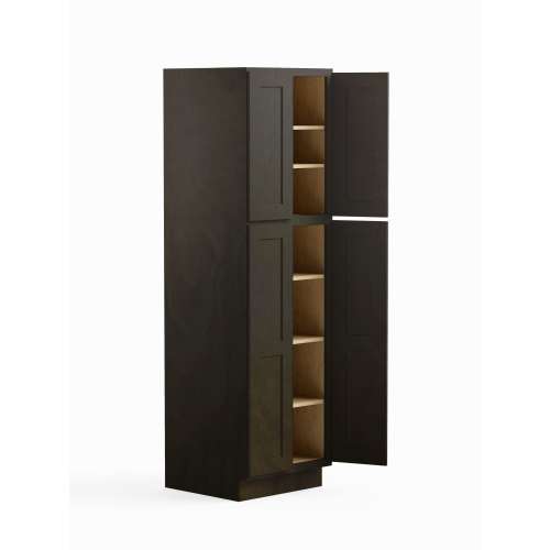 SMU248424-RTA-FR01-SG Framington 24-in x 24-in x 84-in Ready To Assemble Remington Four Door Tall Utility Cabinet, Smokey Grey