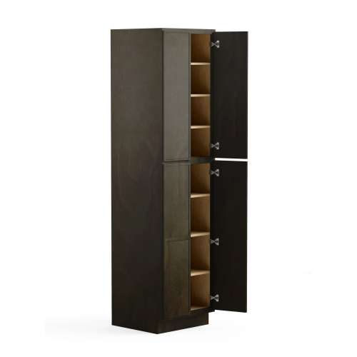 SMU249624-RTA-FR02-SG Framington 24-in x 24-in x 96-in Ready To Assemble Latitude Four Door Tall Utility Cabinet, Smokey Grey