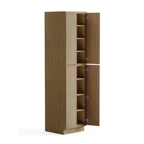 SMU249624-RTA-FR02-TW Framington 24-in x 24-in x 96-in Ready To Assemble Latitude Four Door Tall Utility Cabinet, Tan Wood