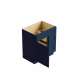 SMV3321DR-2D-ASM-FR01-NB Framington 33-in x 21-in x 35-in Assembled Remington Vanity Combo Base Cabinet With Two Drawers on Right, Navy Blue