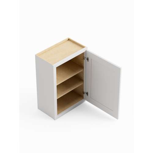 SMW1830R-ASM-FR01-WH Framington 18-in x 12-in x 30-in Assembled Remington Single Door Wall Cabinet With Right-Hand Opening Door, White