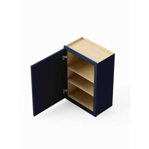 SMW1536L-ASM-FR02-NB Framington 15-in x 12-in x 36-in Assembled Latitude Single Door Wall Cabinet With Left-Hand Opening Door, Navy Blue