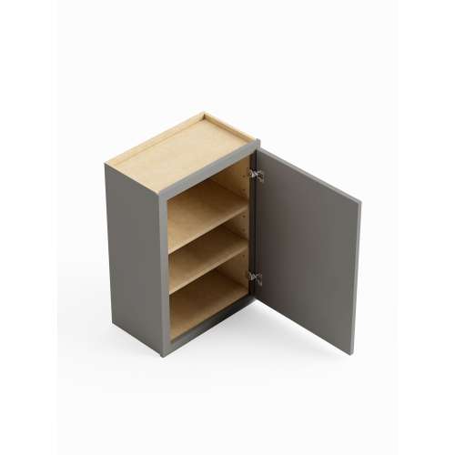 SMW1230R-ASM-FR02-LG Framington 12-in x 12-in x 30-in Assembled Latitude Single Door Wall Cabinet With Right-Hand Opening Door, Light Grey