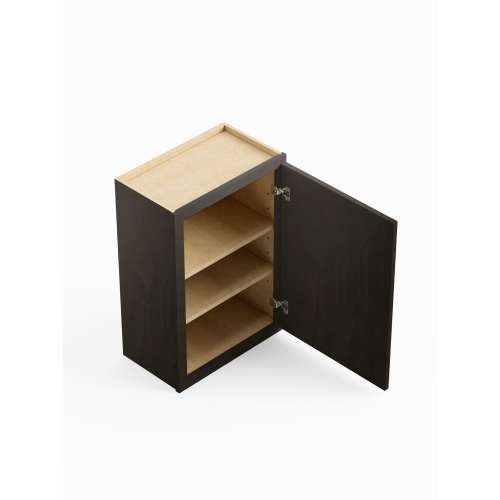 SMW1530R-ASM-FR02-SG Framington 15-in x 12-in x 30-in Assembled Latitude Single Door Wall Cabinet With Right-Hand Opening Door, Smokey Grey