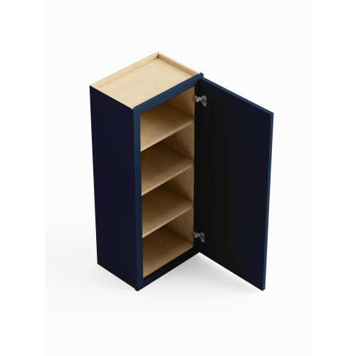 SMW2142R-ASM-FR01-NB Framington 21-in x 12-in x 42-in Assembled Remington Single Door Wall Cabinet With Right-Hand Opening Door, Navy Blue