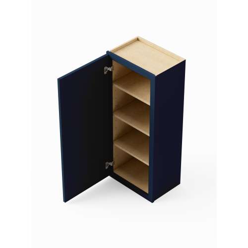 SMW1842-RTA-FR02-NB Framington 18-in x 12-in x 42-in Ready To Assemble Latitude Single Door Wall Cabinet, Navy Blue