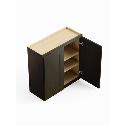 SMW3030-RTA-FR01-SG Framington 30-in x 12-in x 30-in Ready To Assemble Remington Double Door Wall Cabinet, Smokey Grey