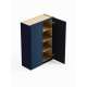 SMW2742-RTA-FR02-NB Framington 27-in x 12-in x 42-in Ready To Assemble Latitude Double Door Wall Cabinet, Navy Blue
