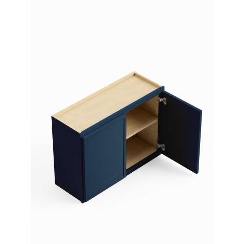 SMW3024-RTA-FR02-NB Framington 30-in x 12-in x 24-in Ready To Assemble Latitude Wall Cabinet, Navy Blue