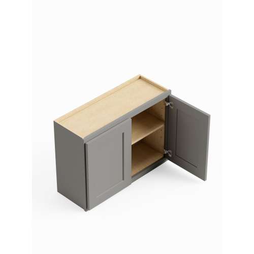 SMW2424-ASM-FR01-LG Framington 24-in x 12-in x 24-in Assembled Remington Wall Cabinet, Light Grey